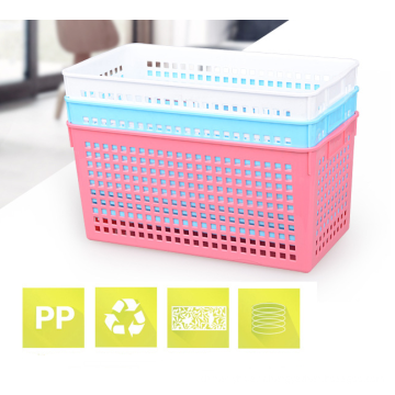 Panier en plastique rectangulaire de petite taille multifonctionnel qui respecte l&#39;environnement pour des articles divers